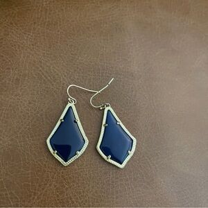 Kendra Scott “Alex” earrings in Navy and Gold